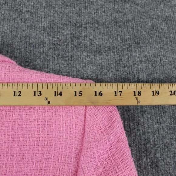 Zara Blazer Women XS Candy Pink Textured Tailored Gold Button Jacket Academia - Picture 10 of 10